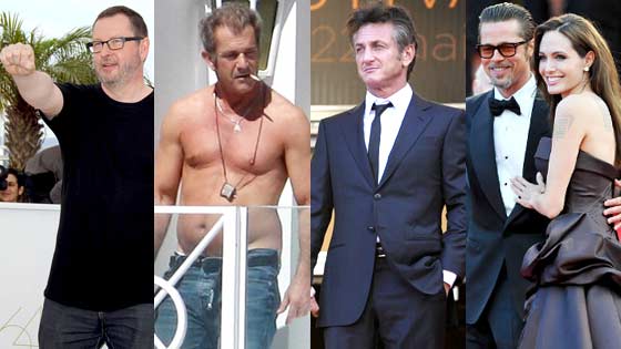 Lars Von Trier, Mel Gibson, Sean Penn, Angelina Jolie, Brad Pitt Lars Von Trier, Mel Gibson, Sean Penn, Angelina Jolie, Brad Pitt